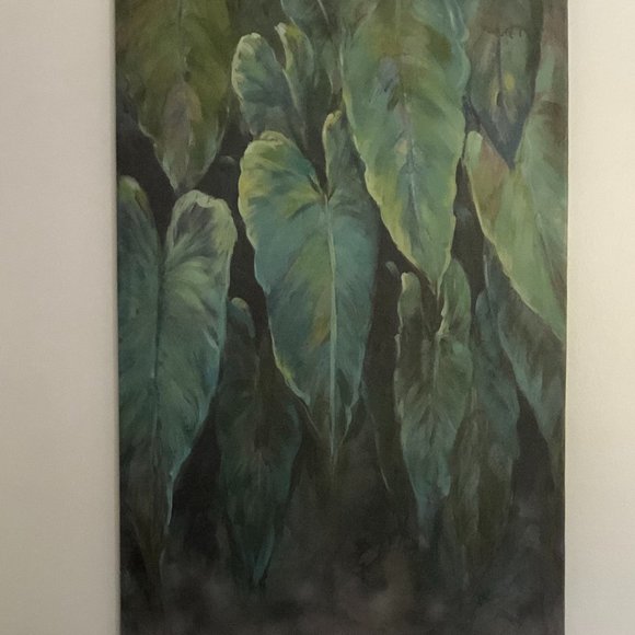 Large Tropical Foliage Palm Wall Art - Picture 1 of 4